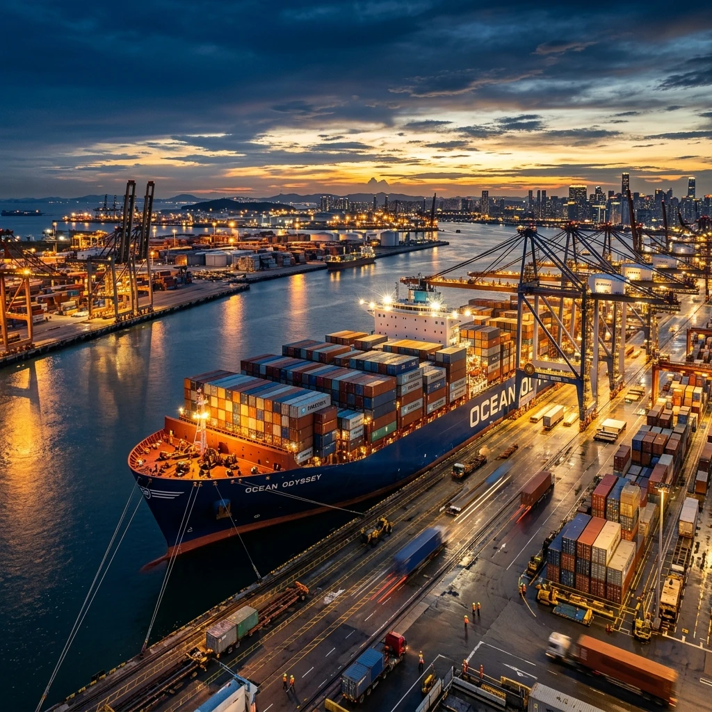 Seaport Cargo Logistics Background